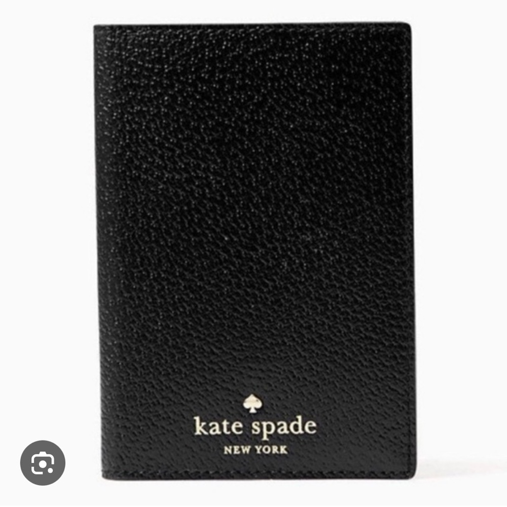 Kate Spade Black Leather Passport Holder